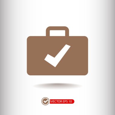 Çanta simgesi illüstrasyon