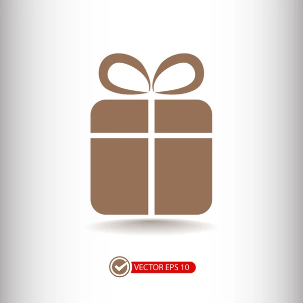 Geschenk pictogram illustratie — Stockvector