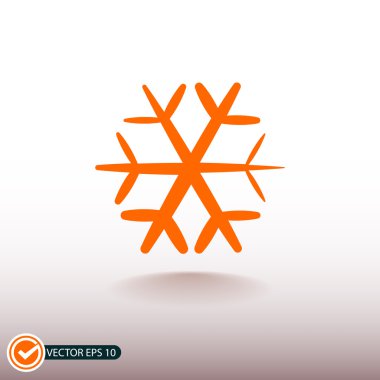 kar tanesi simge tasarlamak.