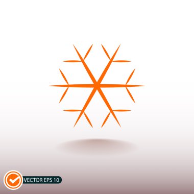 kar tanesi simge tasarlamak.