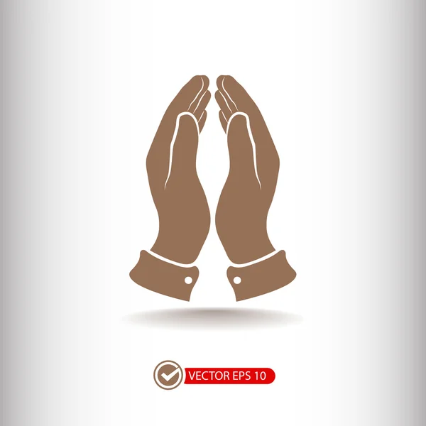 Praying hands icon — Stock Vector