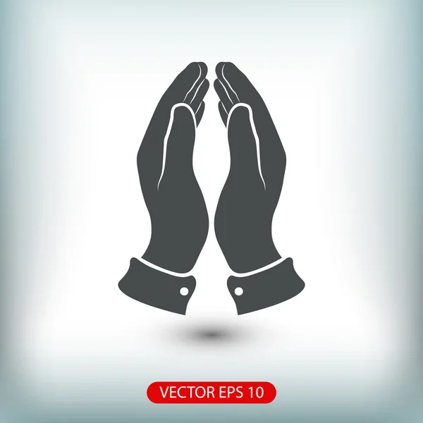 Icono de manos rezando — Archivo Imágenes Vectoriales