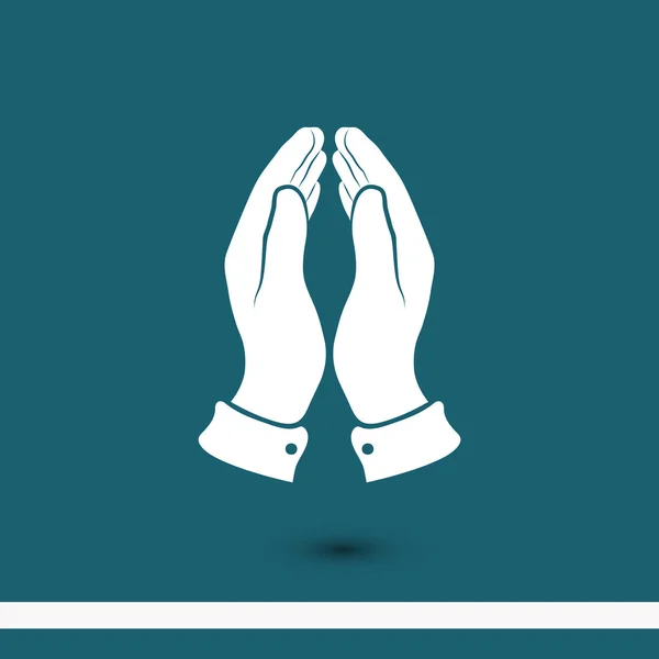 Praying hands icon — Stock Vector