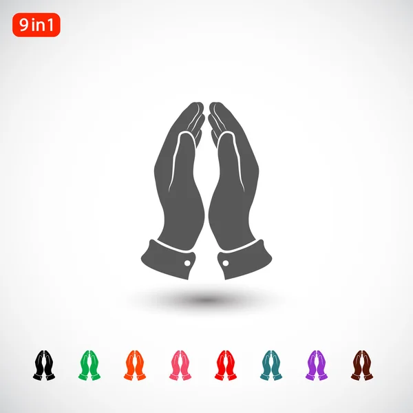 Praying hands icon — Stock Vector