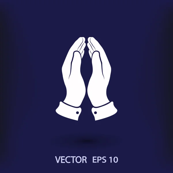 Modlila se ruce ikonu — Stockový vektor