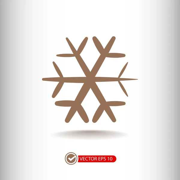 Sneeuwvlok pictogram illustratie. — Stockvector