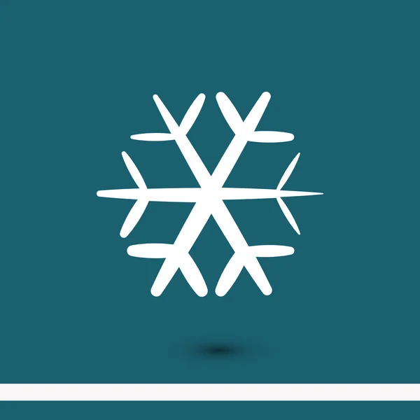 Ilustración de copo de nieve icono . — Vector de stock