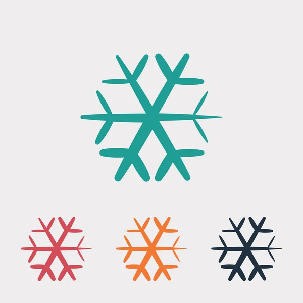 Ilustración de copo de nieve icono . — Archivo Imágenes Vectoriales