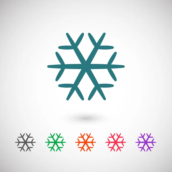 Ilustración de copo de nieve icono . — Vector de stock