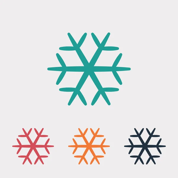 Illustration icône flocon de neige . — Image vectorielle