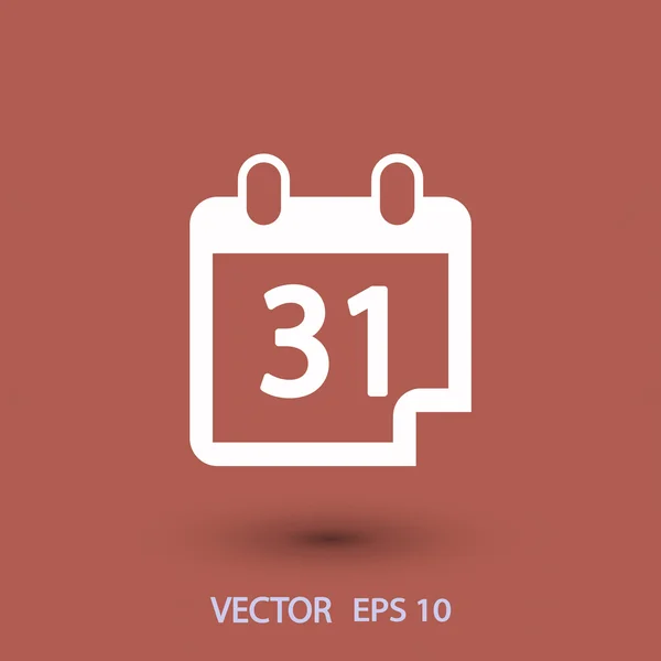 Číslo ikony kalendáře 31 — Stockový vektor