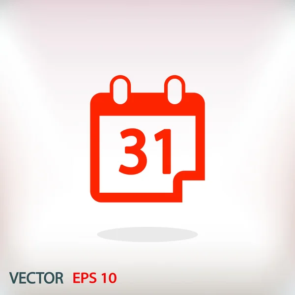 Calendário 31 ícone de número — Vetor de Stock