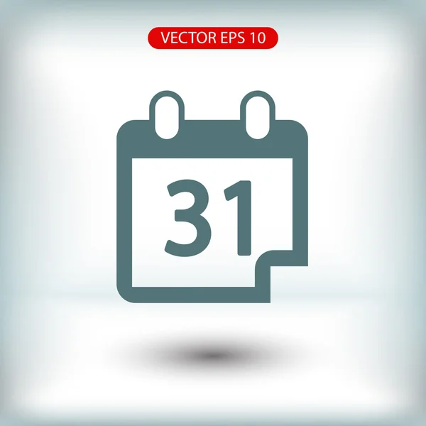 Kalender 31 Zahlensymbol — Stockvektor