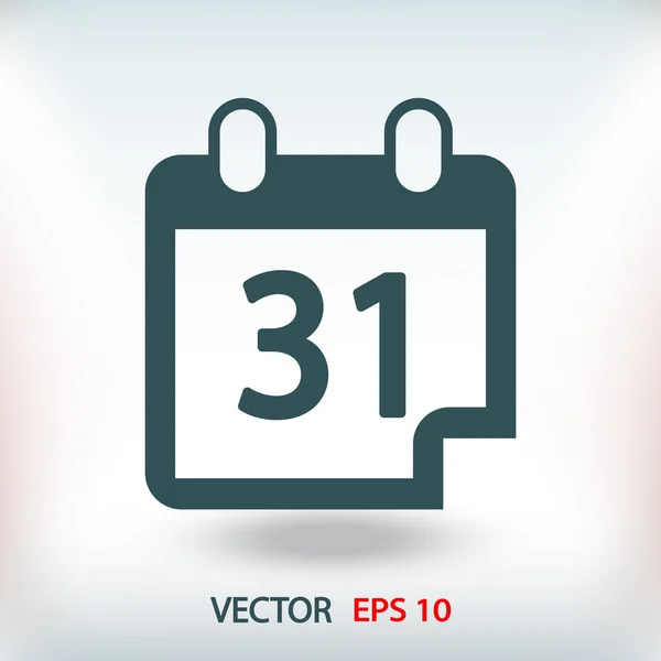 Calendario 31 número icono — Archivo Imágenes Vectoriales