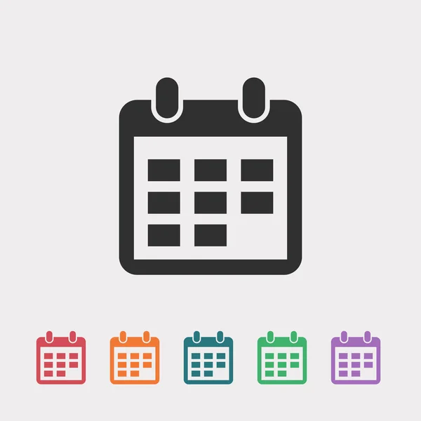 Flache Kalender-Ikone — Stockvektor
