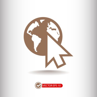 İşaretçi dünya simgesine