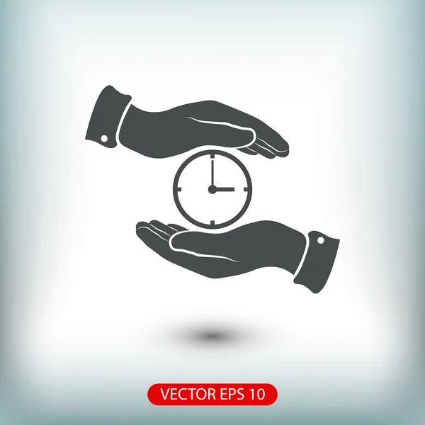 Horloge à la main icône — Image vectorielle