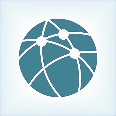 Küresel teknoloji ya da sosyal ağ simgesini