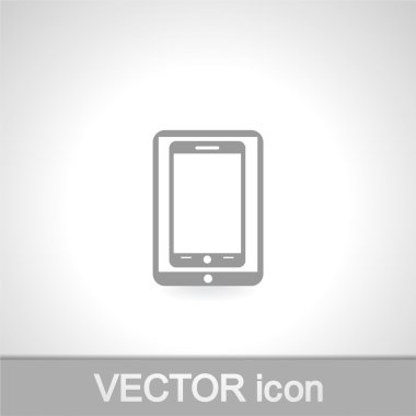 Modern dijital tablet pc ile mobil akıllı telefon simgesi