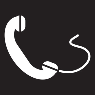 telefon, düz simgesi
