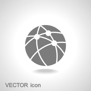 Küresel teknoloji ya da sosyal ağ simgesini