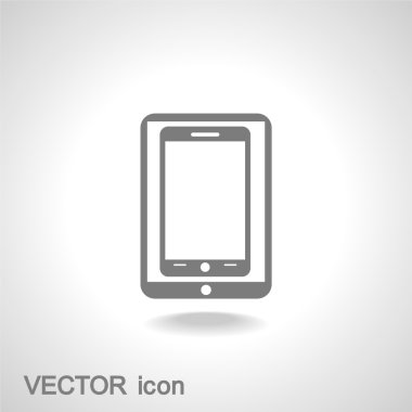Modern dijital tablet pc ile mobil akıllı telefon simgesi