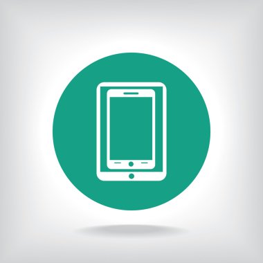 Modern dijital tablet pc ile mobil akıllı telefon simgesi