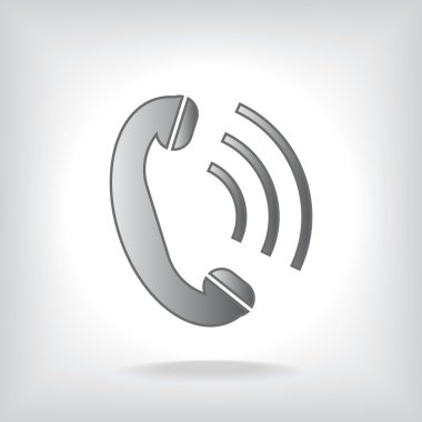 telefon, düz simgesi