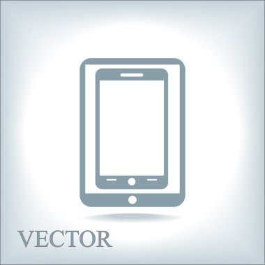 Modern dijital tablet pc ile mobil akıllı telefon simgesi