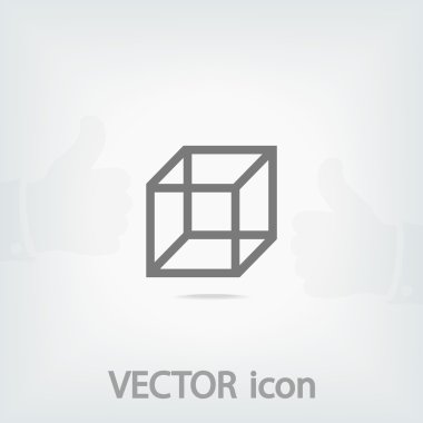 3D küp logo tasarım simgesi