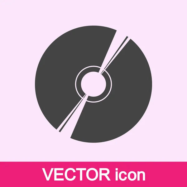 Illustrazione icona CD o DVD — Vettoriale Stock