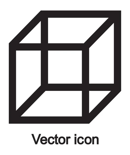 Icona del cubo — Vettoriale Stock