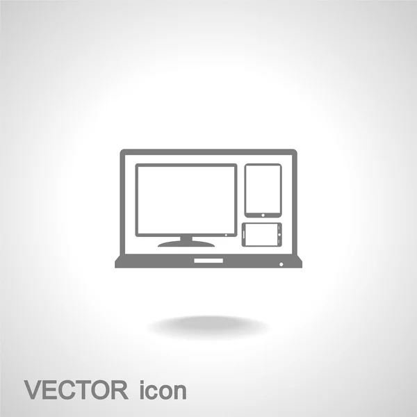 Set of electronic devices icon — Stock Vector