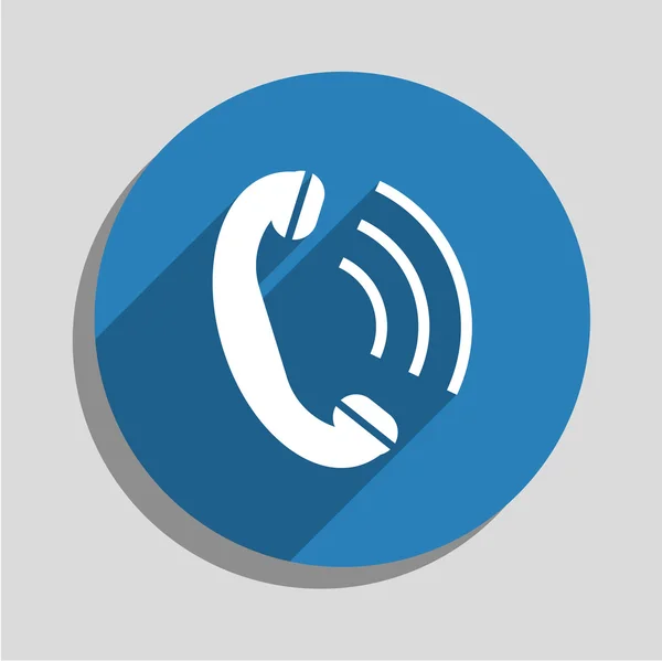 Telefoon, platte pictogram — Stockvector