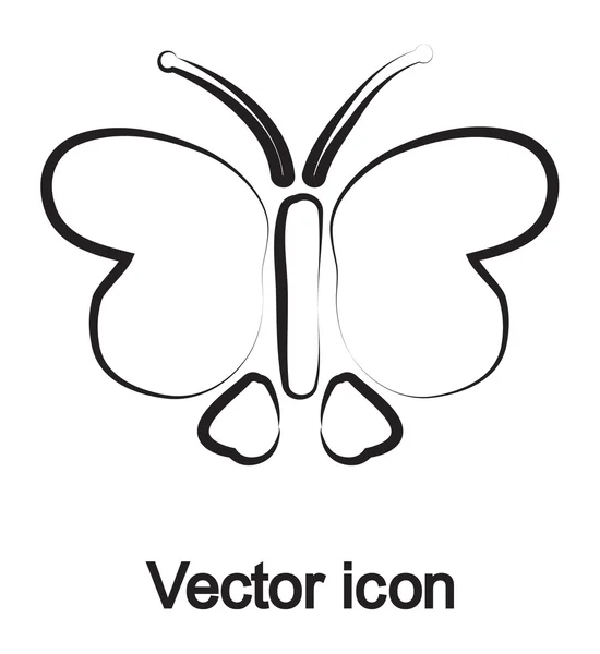 Vlinder-pictogram — Stockvector