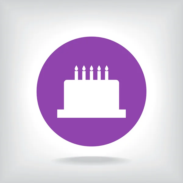 Verjaardag cake pictogram — Stockvector