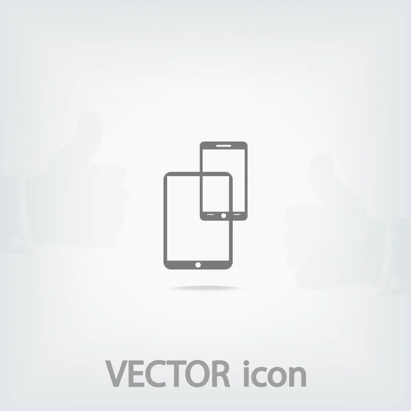 モバイルのスマート フォンのアイコンが付いたモダンなデジタル タブレット pc — ストックベクタ