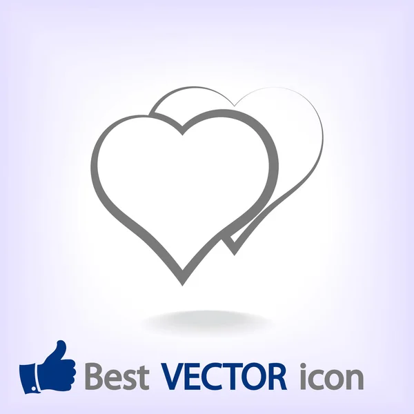 Icono del corazón — Archivo Imágenes Vectoriales