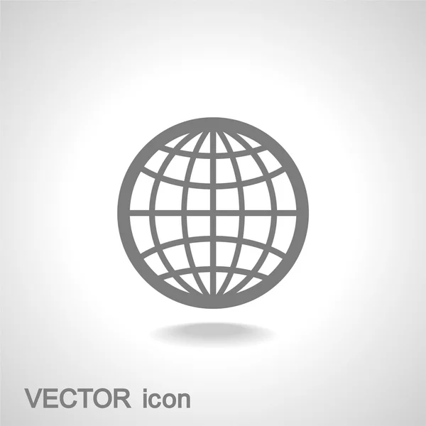 Wereldbol pictogram illustratie — Stockvector