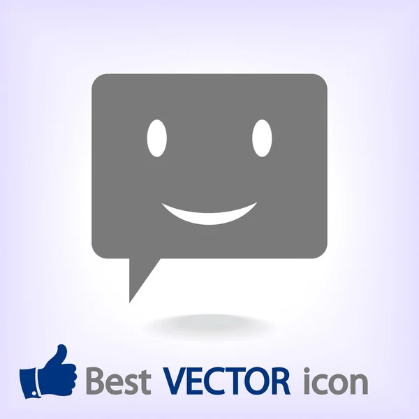 Sonrisa hablando icono de la burbuja — Vector de stock