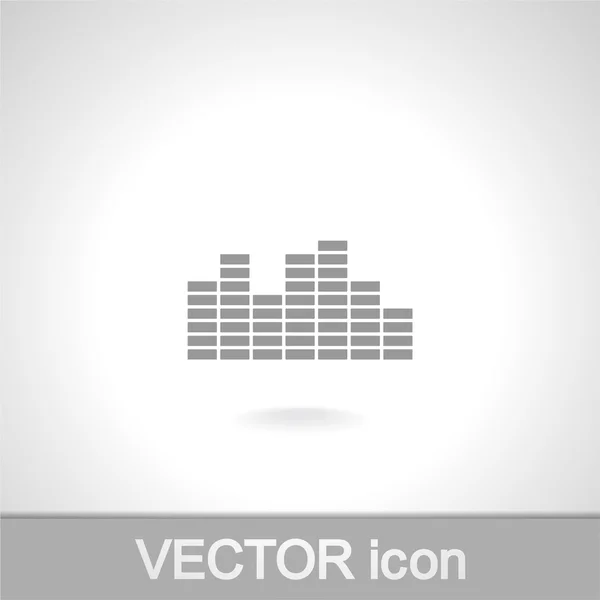 Soundwave muziek pictogram — Stockvector