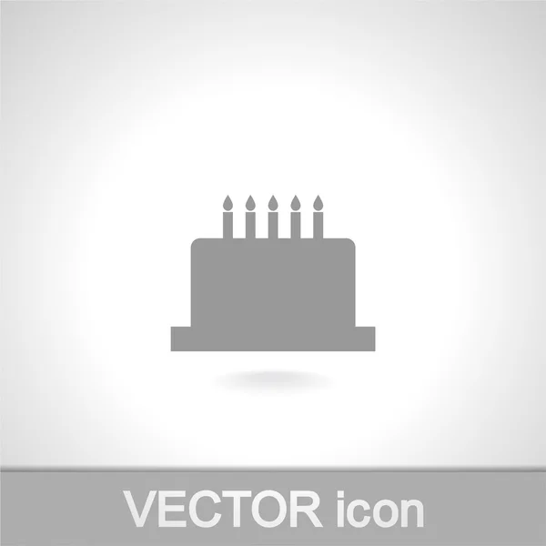 Verjaardag cake pictogram — Stockvector