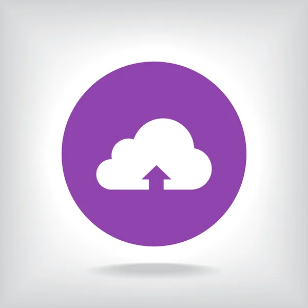 Cloud upload illustration icon — Stock Vector