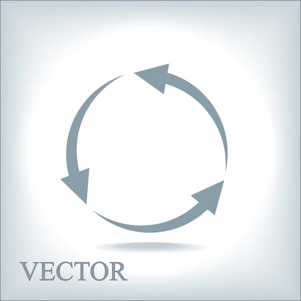 Flecha circular icono — Vector de stock