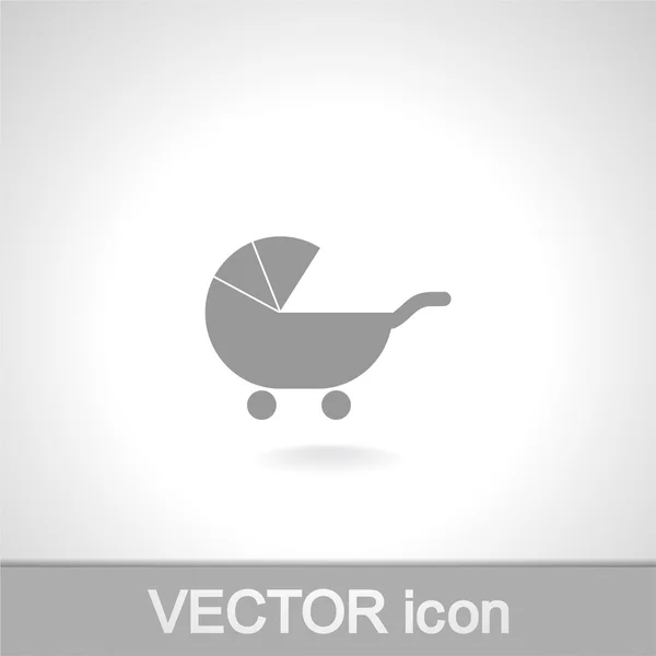 Baby Carriage Silhouette icon — Stock Vector