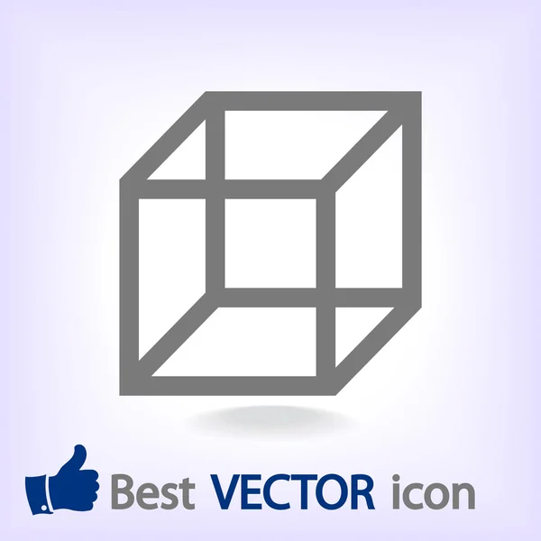 Icono del cubo — Vector de stock