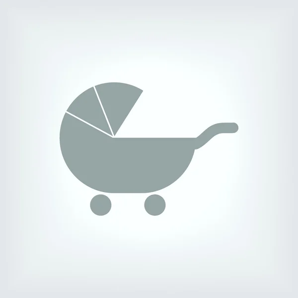 Kinderwagen silhouet pictogram — Stockvector