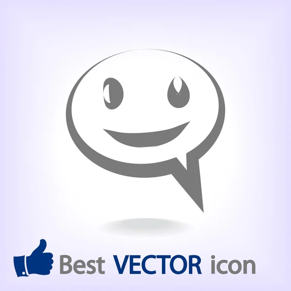 Sonrisa hablando icono de la burbuja — Vector de stock