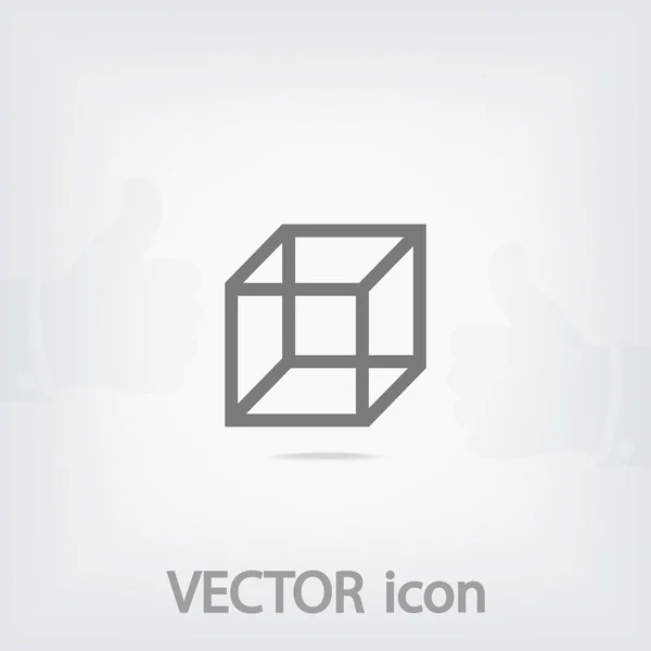 Icono de diseño del logotipo del cubo 3d — Vector de stock