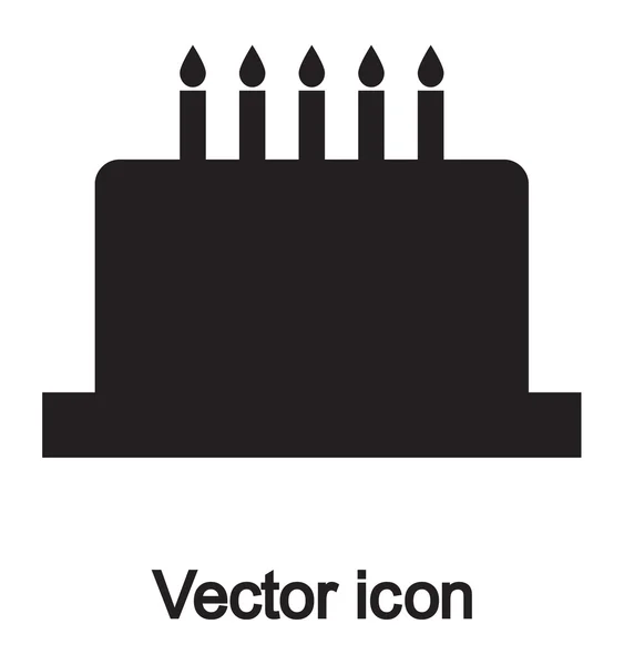 Verjaardag cake pictogram — Stockvector